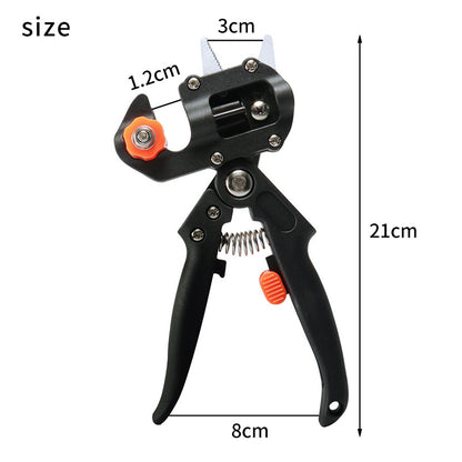 Grafting scissors can be used as gardening tools for grafting and pruning seedlings in fruit trees