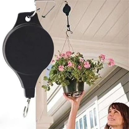 2pcs/set Gardening retractable hook Flower basket hook Creative home outdoor balcony hanging tool